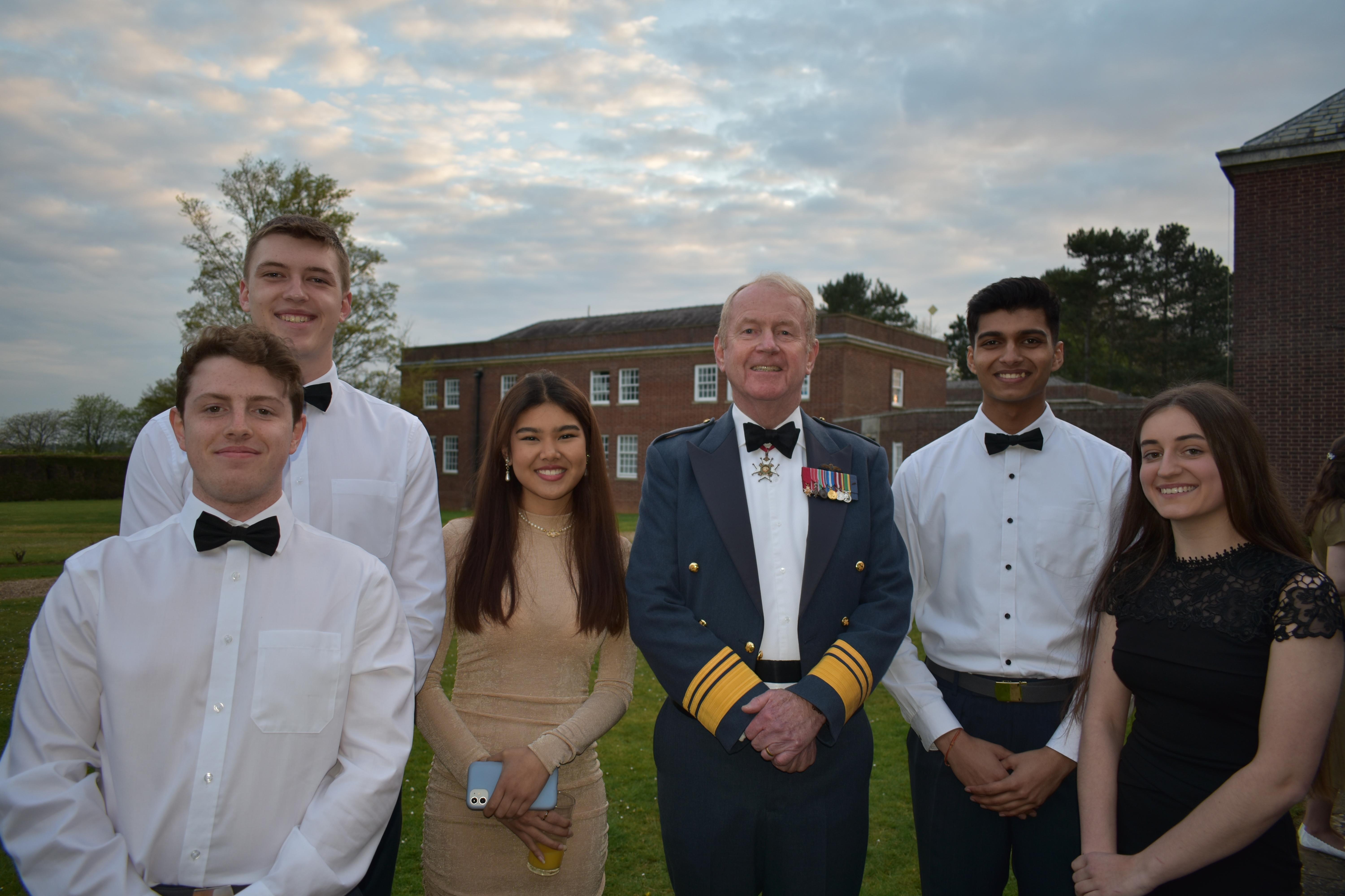 Air Marshal Philip Sturley celebrates with cadets